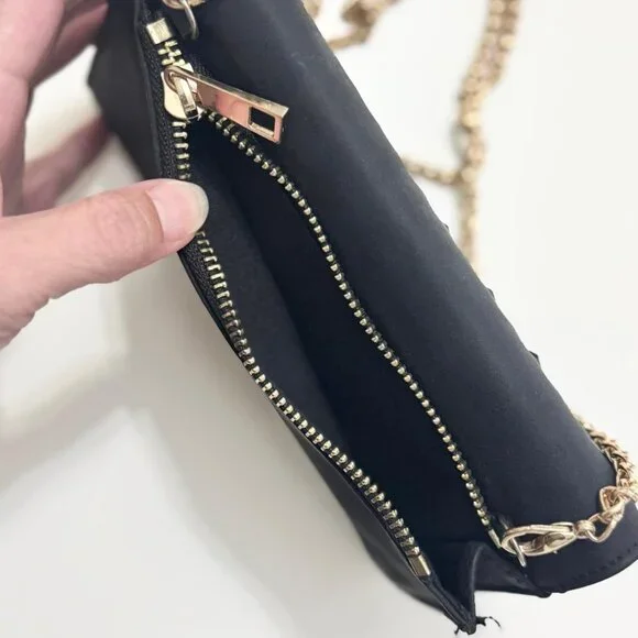 Street Level Black Suede Mini Crossbody Purse Wallet Clutch (4.5 x 7.5 inches) - Picture 8 of 8